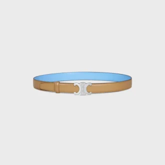 Triomphe Buckle in Metal & Reversible Strap 25Mm in Taurillon