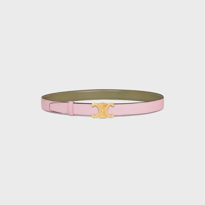 Triomphe Buckle in Metal & Reversible Strap 25Mm in Taurillon Triomphe Buckle in Metal & Reversible Strap 25Mm in Taurillon