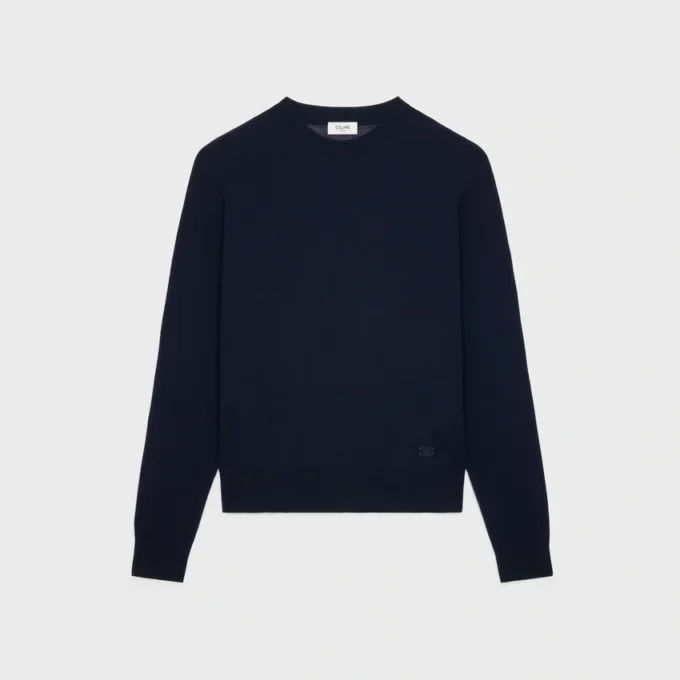Triomphe Crew Neck Sweater in Fine Wool Triomphe Crew Neck Sweater in Fine Wool