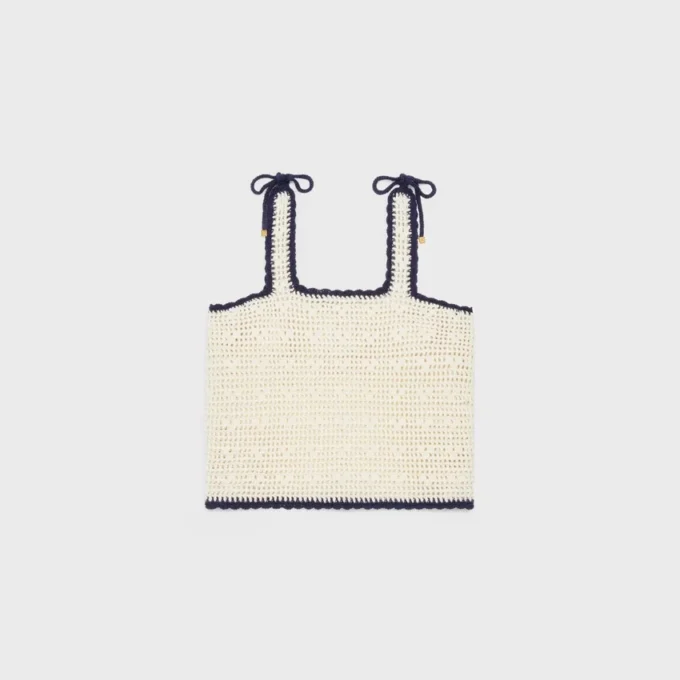 Triomphe Crop Top in Crochetted Cotton Triomphe Crop Top in Crochetted Cotton