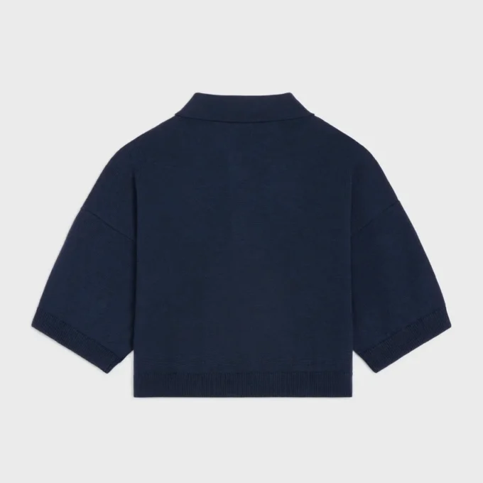 Triomphe Cropped Polo in Wool Triomphe Cropped Polo in Wool