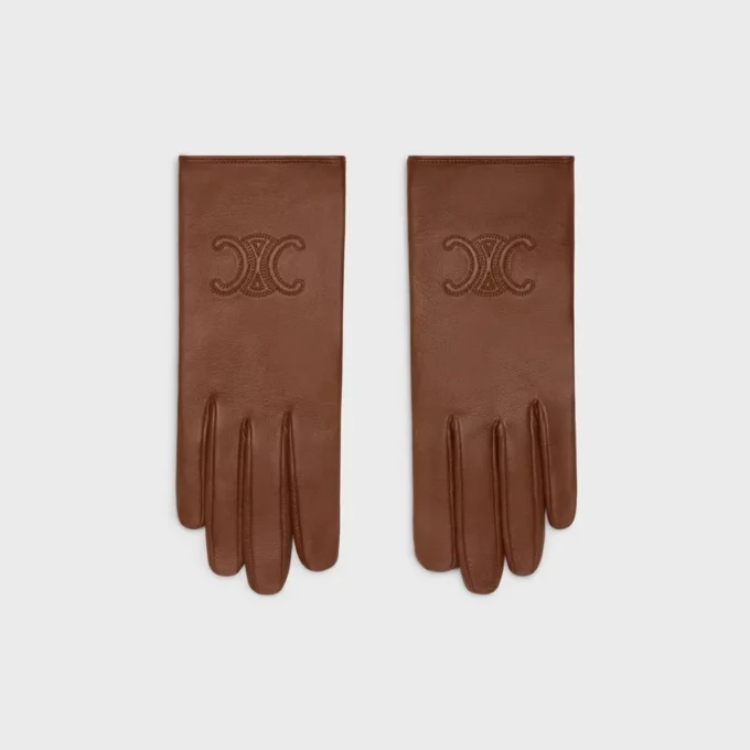Triomphe Gloves in Plonga Lambskin Triomphe Gloves in Plonga Lambskin