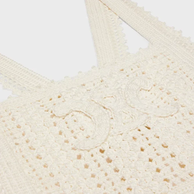 Triomphe Mini Dress in Crocheted Cotton Triomphe Mini Dress in Crocheted Cotton