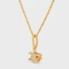 Triomphe Solitaire Sparkle Necklace in Strass and Brass with Gold Finish Triomphe Solitaire Sparkle Necklace in Strass and Brass with Gold Finish