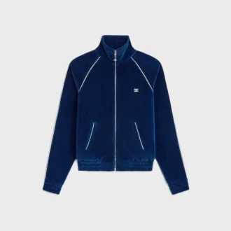 Triomphe Tracksuit Jacket in Velvet Jersey