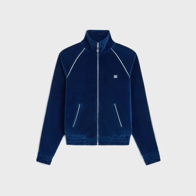 Triomphe Tracksuit Jacket in Velvet Jersey