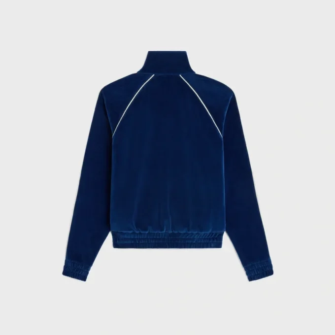 Triomphe Tracksuit Jacket in Velvet Jersey