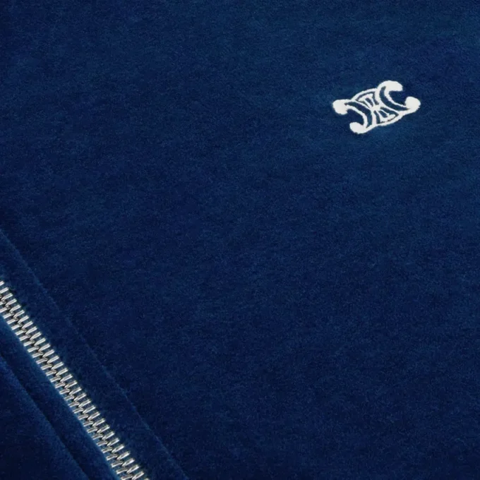 Triomphe Tracksuit Jacket in Velvet Jersey