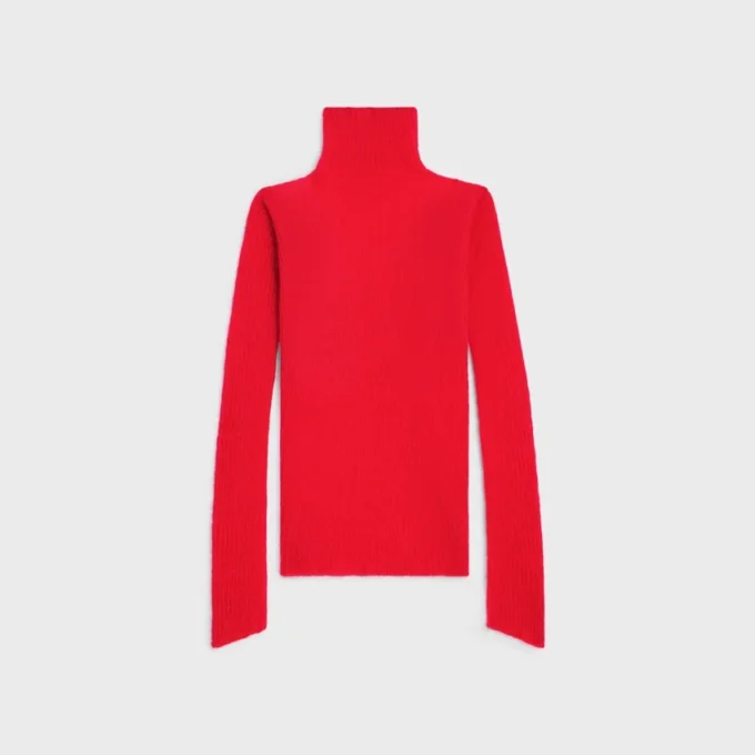 Turtleneck Sweater in Ribbed Mohair and Silk Turtleneck Sweater in Ribbed Mohair and Silk