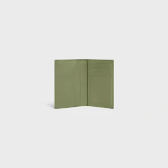 Vertical Card Holder in Grained Calfskin
