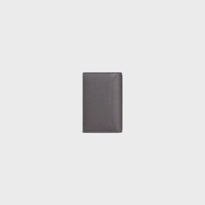 Vertical Card Holder in Grained Calfskin Vertical Card Holder in Grained Calfskin