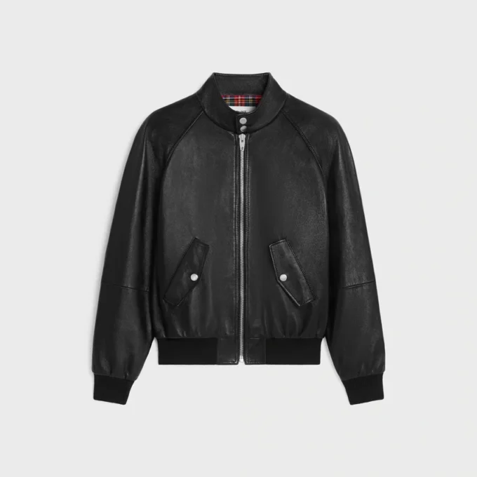 Zipped Blouson Jacket in Soft Lambskin