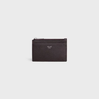 Zipped Card Holder in Grained Calfskin Zipped Card Holder in Grained Calfskin